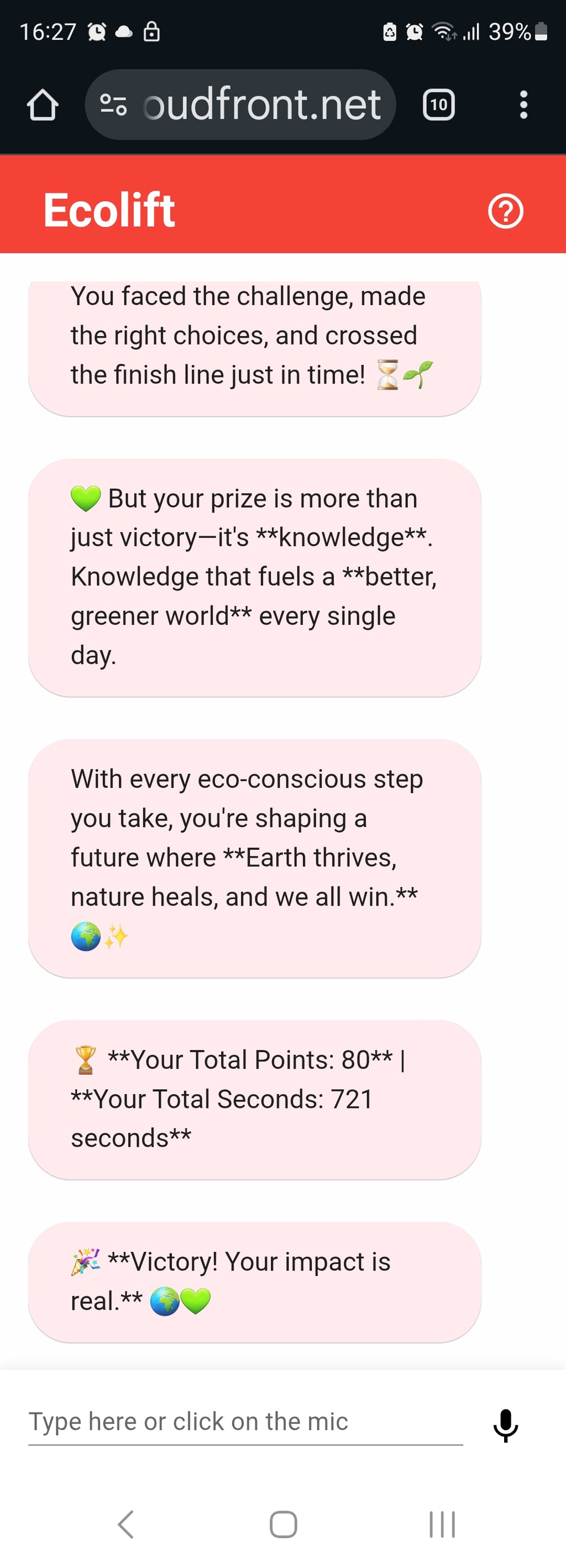 Sustainable Living Tutor 78 second games