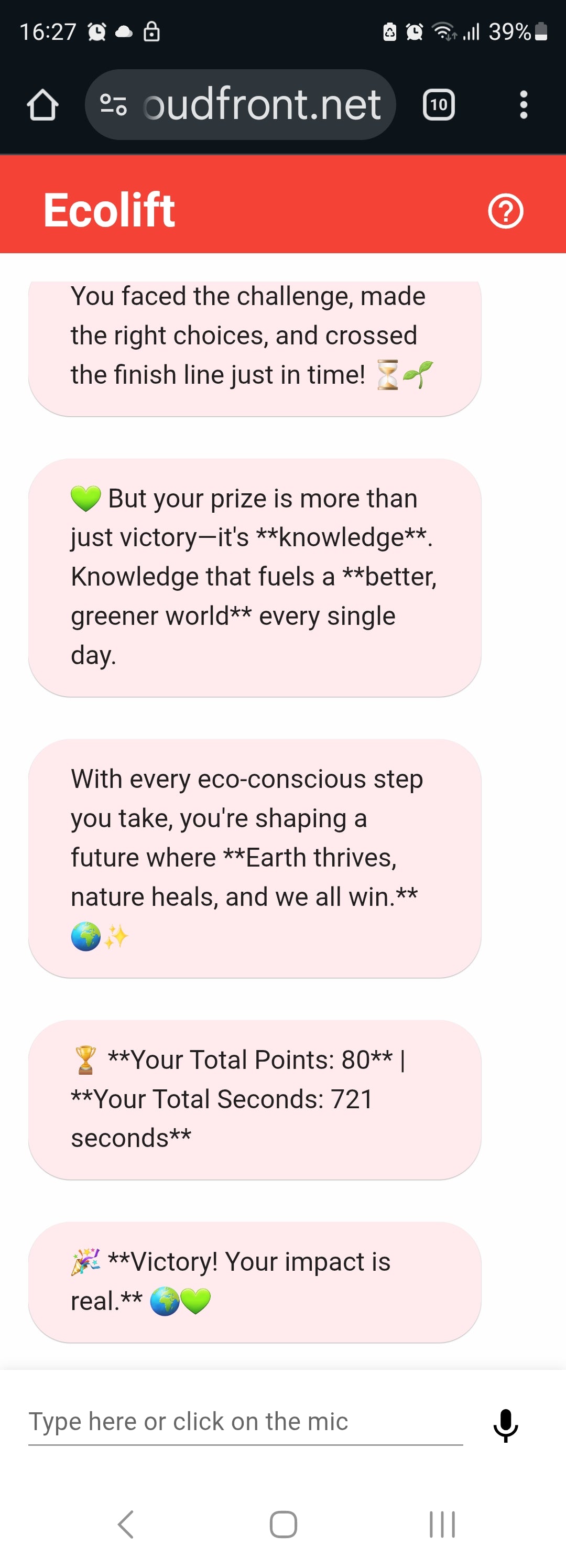 Sustainable Living Tutor 78 second games